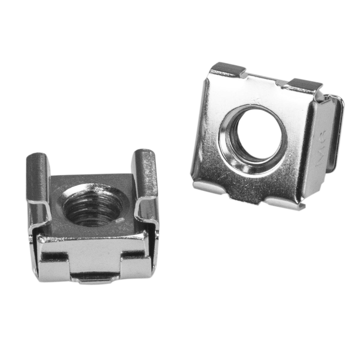 StarTech M6 Cage Nuts - 100 Pack, Nickel-Plated, Silver