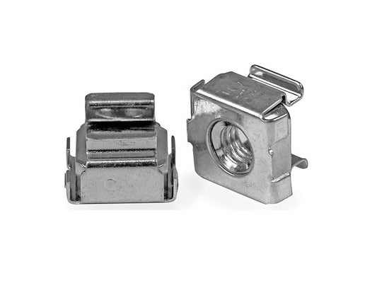 Mount your server, A/V, or telecom equipment securely using the StarTech 50-pack of M5 cage nuts. Designed for durable performance and easy installation, these cage nuts ensure your rack-mounted gear remains stable. Manufactured in Taiwan and TAA compliant, they are ideal for enterprise and government IT environments.