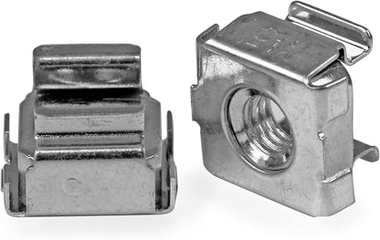 Écrous cage StarTech M5 (lot de 100) – Nickelés, conformes aux normes TAA
