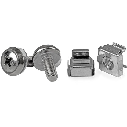 Écrous cage StarTech M5, lot de 50, acier inoxydable noir
