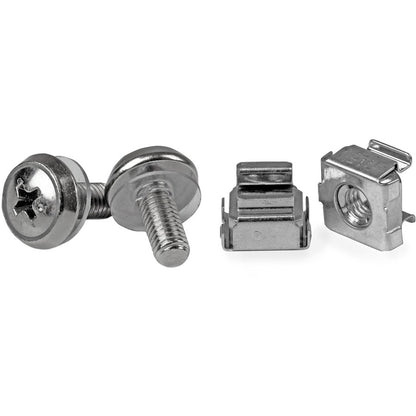 Écrous cage StarTech M5, lot de 50, acier inoxydable noir