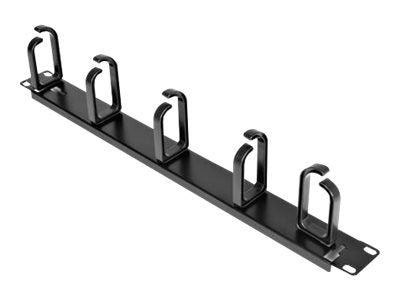 StarTech 1U 19" Rackmount Cable Management Panel, Steel, Black