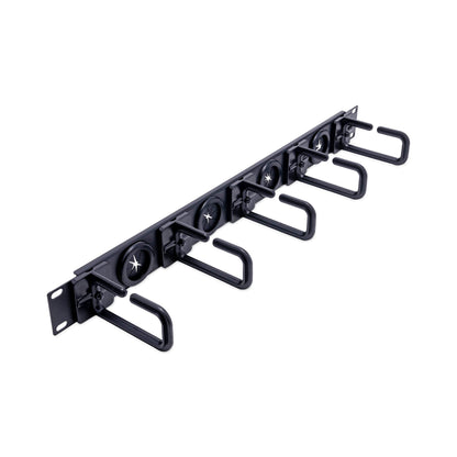 StarTech 1U 19" Rackmount Cable Management Panel, Steel, Black