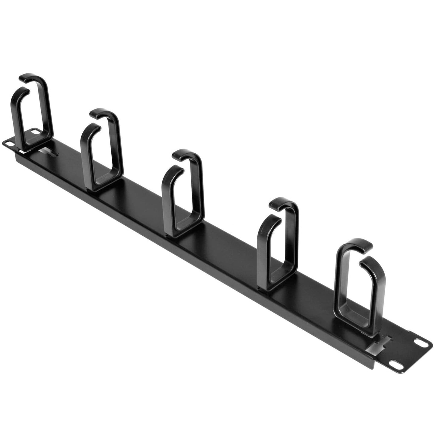 StarTech 1U 19" Rackmount Cable Management Panel, Steel, Black