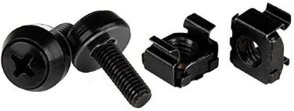 StarTech M5 Screws & Cage Nuts, 50-Pack, Black