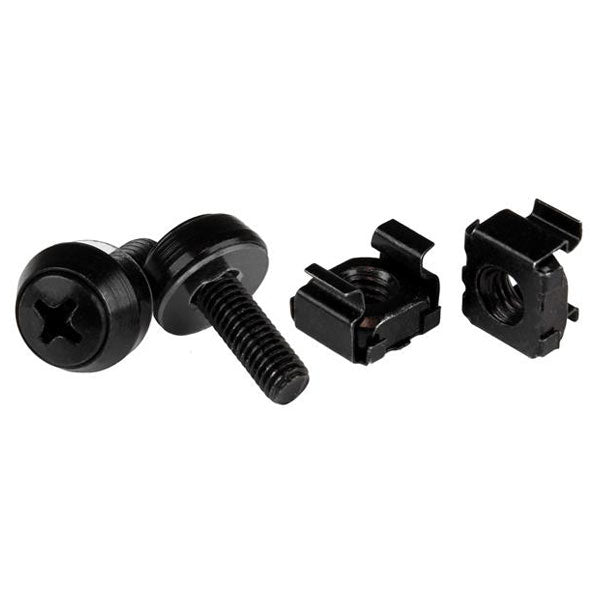 StarTech M5 Screws & Cage Nuts, 50-Pack, Black