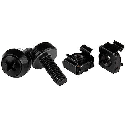 Vis et écrous cage StarTech M6, lot de 100, acier noir