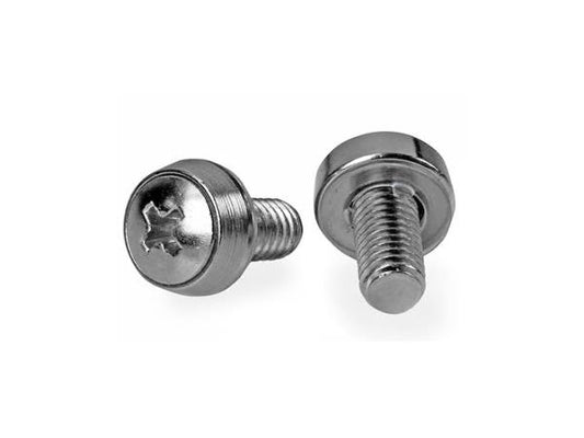 Install rack-mounted hardware with confidence using StarTech's M6 Mounting Screws. Each pack contains 100 high-quality M6x12mm screws with a nickel-plated finish to resist corrosion and ensure long-term reliability. These screws are ideal for server racks, AV equipment, or network racks requiring secure and rust-resistant fastening solutions.