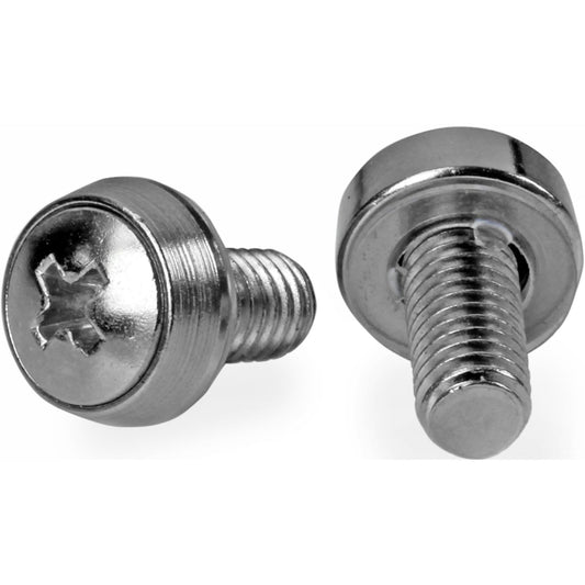 StarTech 50-Pack M6 Mounting Screws – Nickel-Plated, Silver