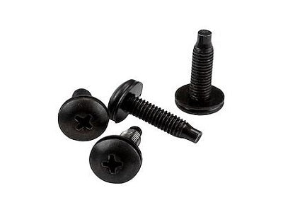 Mount server, telecom, and A/V equipment securely with STARTECH's pack of 50 high-quality 10-32 thread rack screws. These black mounting screws are TAA-compliant and come with a lifetime warranty, making them ideal for data centers and enterprise environments requiring reliable, standards-compliant hardware. Precision-engineered in Canada, they offer consistent performance for professional rack installations.