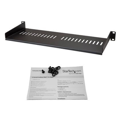 Étagère de montage en rack STARTECH 1U 7 pouces de profondeur fixe