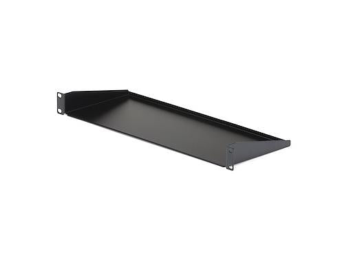 This 1U 19-inch server rack shelf by STARTECH supports a universal fit in data and network enclosures, offering a durable, fixed cantilever tray solution. Built with SPCC commercial-grade cold-rolled steel, the 7-inch deep shelf supports up to 33 lb, making it ideal for storing IT peripherals and small devices. Quick to install with cage nuts and screws included, this shelf combines durability with convenience for professional rack configurations.