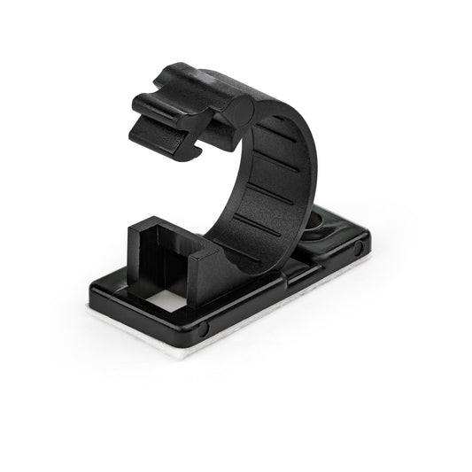 Lot de 100 serre-câbles auto-adhésifs StarTech, nylon noir, UL94 V-2