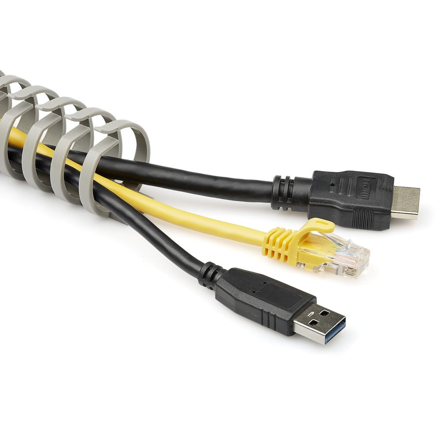 StarTech Cable Management Raceway Spine, 19.68 in, Gray, Nylon