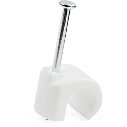 STARTECH 100 serre-câbles avec clou pour câbles de 7 à 10 mm, blancs, conformes aux normes TAA