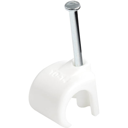 StarTech XL Cable Clips with Nails - 101 Pack, 10–14mm - White