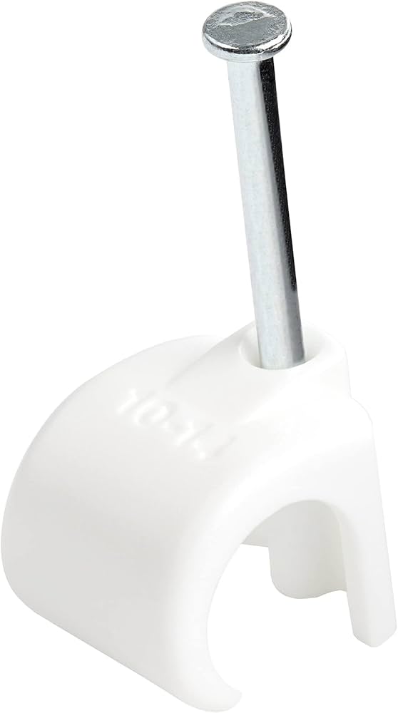 StarTech XL Cable Clips with Nails - 101 Pack, 10–14mm - White