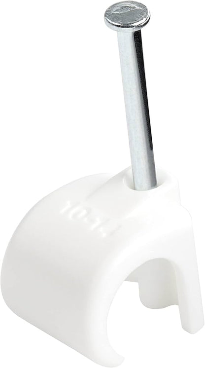 StarTech XL Cable Clips with Nails - 101 Pack, 10–14mm - White