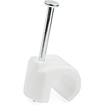 StarTech XL Cable Clips with Nails - 101 Pack, 10–14mm - White