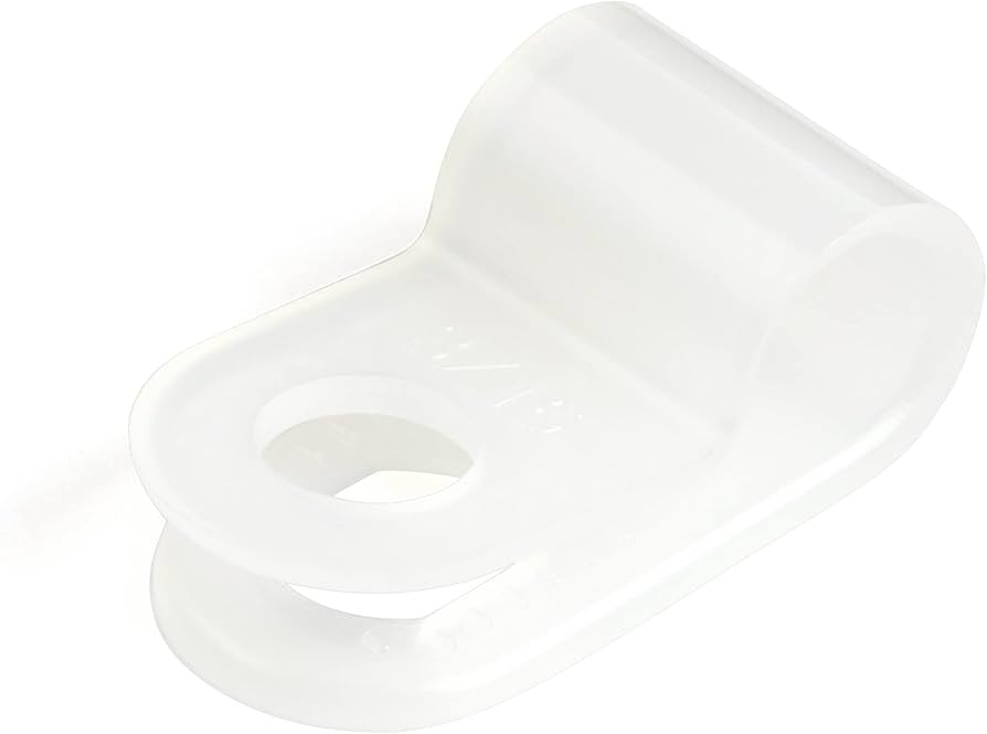 Serre-câbles en nylon StarTech de type R, lot de 100, avec fixation à vis, blanc