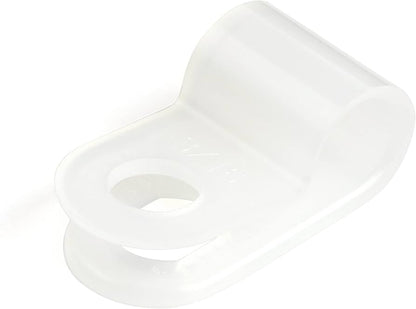 Serre-câbles en nylon StarTech de type R, lot de 100, avec fixation à vis, blanc