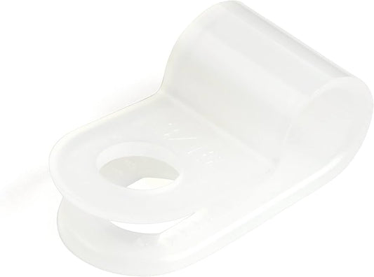 Serre-câbles en nylon StarTech de type R, lot de 100, avec fixation à vis, blanc