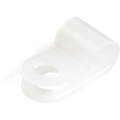 Serre-câbles en nylon StarTech de type R, lot de 100, avec fixation à vis, blanc