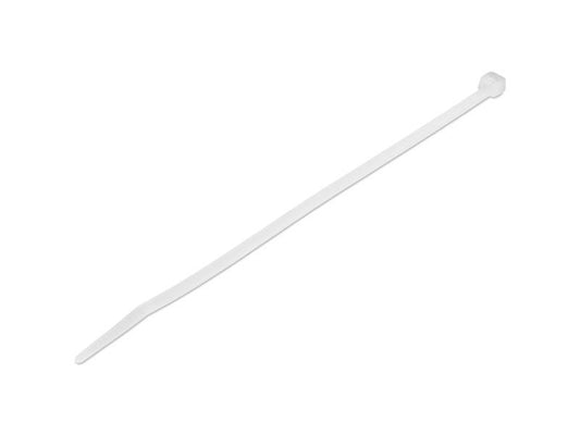 100 PACK OF CABLE TIES: KEEP CABLES ORGANIZED WITH 8IN (203.2 MM) WHITE ZIP TIES FOR 1.6IN 40 MM BUNDLE DIAMETER; TOOL-LESS INSTALLATION