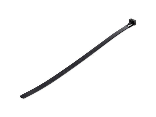 Reusable and industrial-strength, these STARTECH 10-inch nylon cable ties provide a tool-less, trigger-lock design for secure and adjustable bundling of cables. With support for up to 50 lb (22 kg), they are UL-listed, TAA-compliant, and flame-rated at 94V-2, making them ideal for data centers, office networking, and industrial environments.