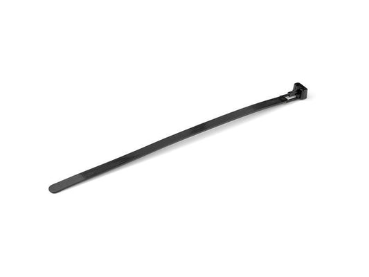 These STARTECH 8" reusable cable ties are built for heavy-duty bundling, offering secure adjustment for up to 50mm diameter bundles. Made from durable nylon with a tool-less, trigger-lock design, they support loads up to 50lb (22 kg) and meet 94V-2 flame ratings. Ideal for industrial, electrical, and network cable management needs, this 100-pack in black is UL- and TAA-compliant for regulated environments.