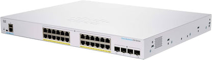 Cisco CBS250-24FP-4G Smart 24-Port Gigabit PoE+ Switch (Remanufactured)