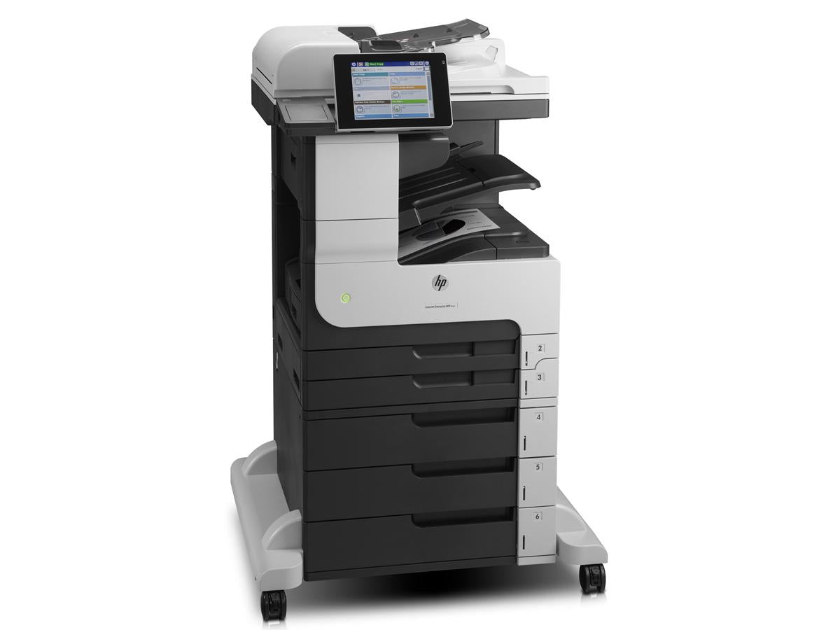 HP LaserJet Enterprise 700 MFP M725z Gov Comp is a high-performance monochrome laser multifunction printer offering print, copy, scan, and fax capabilities. Designed for government and enterprise environments, it delivers robust security, high monthly duty cycles, and fast print speeds for heavy office use.