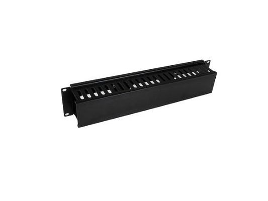 2U Horizontal Finger Duct Rack Cable Management Panel with Cover - Server Rack Cable Duct - Rack Cable Organizer - Network Cable Manager