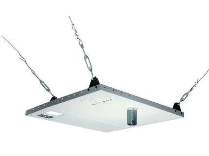 The Peerless CMJ453 Suspended Ceiling Kit features a two-piece 24” x 24” ceiling tray design and offers five mounting options for flexible installation. Engineered for durability and safety, it supports up to 250 lbs and includes five safety cables for secure attachment. Ideal for professional AV or projector setups in suspended ceiling environments.
