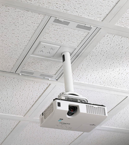 Boîtier de plafond AV CHIEF CMS491C 1x2 avec colonne, blanc