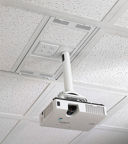Boîtier de plafond AV CHIEF CMS491C 1x2 avec colonne, blanc
