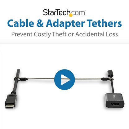STARTECH Lot de 5 attaches de sécurité pour adaptateurs, 30 cm, acier revêtu de vinyle