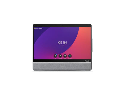 The Cisco Webex Desk Pro is a premium 27-inch UHD video conferencing device designed for high-performance collaboration. Featuring integrated 4K camera, 8-microphone array, and touchscreen interface, it supports intuitive user interaction and sharp visual clarity. Built for enterprise environments with TAA compliance and robust connectivity options.