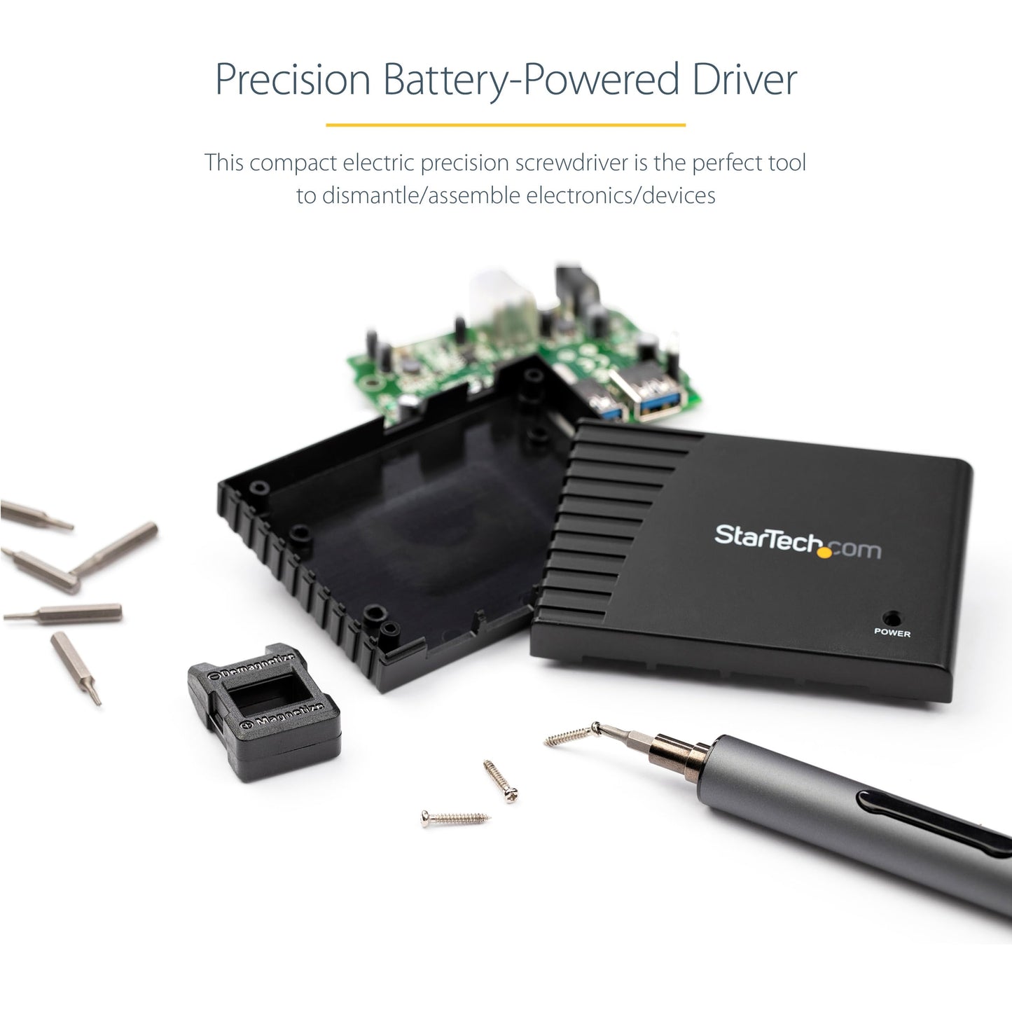 Kit de tournevis électrique de précision STARTECH 55 embouts avec étui et piles