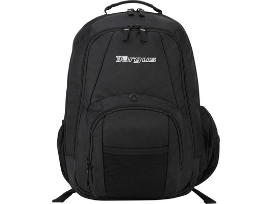 Targus Groove Notebook Backpack offers a durable and ergonomic solution for transporting laptops up to 15.4 inches. Crafted from robust black nylon, this carrying backpack is designed for portability, comfort, and organization, making it ideal for professionals and students. Includes a limited lifetime warranty for added confidence.
