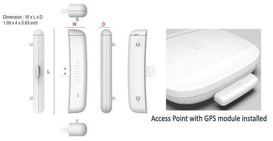 Module USB GPS/GNSS sans fil Cisco Catalyst (CW-ACC-GPS1)