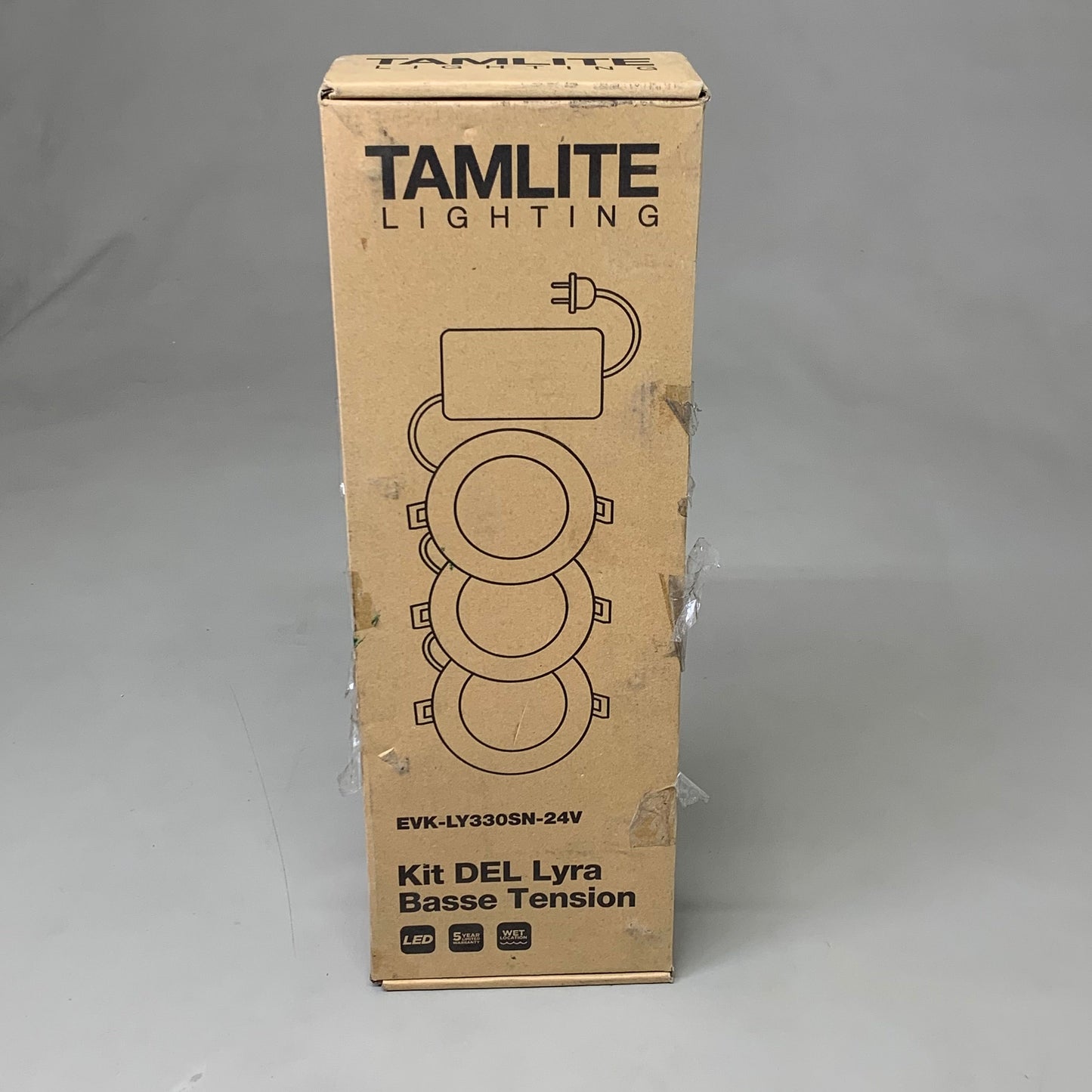 TAMLITE LIGHTING Low Voltage LED Lyra kit w/ Satin Nickel Frame EVKLY330SN24V