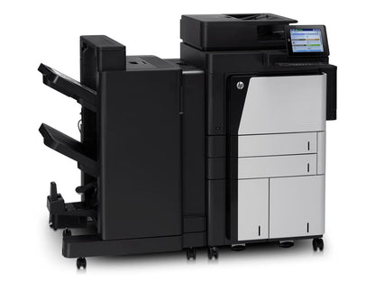 The HP LaserJet Enterprise flow M830z NFC/Wireless Direct Multifunction Printer 220V delivers high-speed, high-capacity output for demanding enterprise environments. Designed for secure, efficient monochrome printing, this multifunction device supports print, copy, scan, and fax functionality—all powered by fast laser technology.