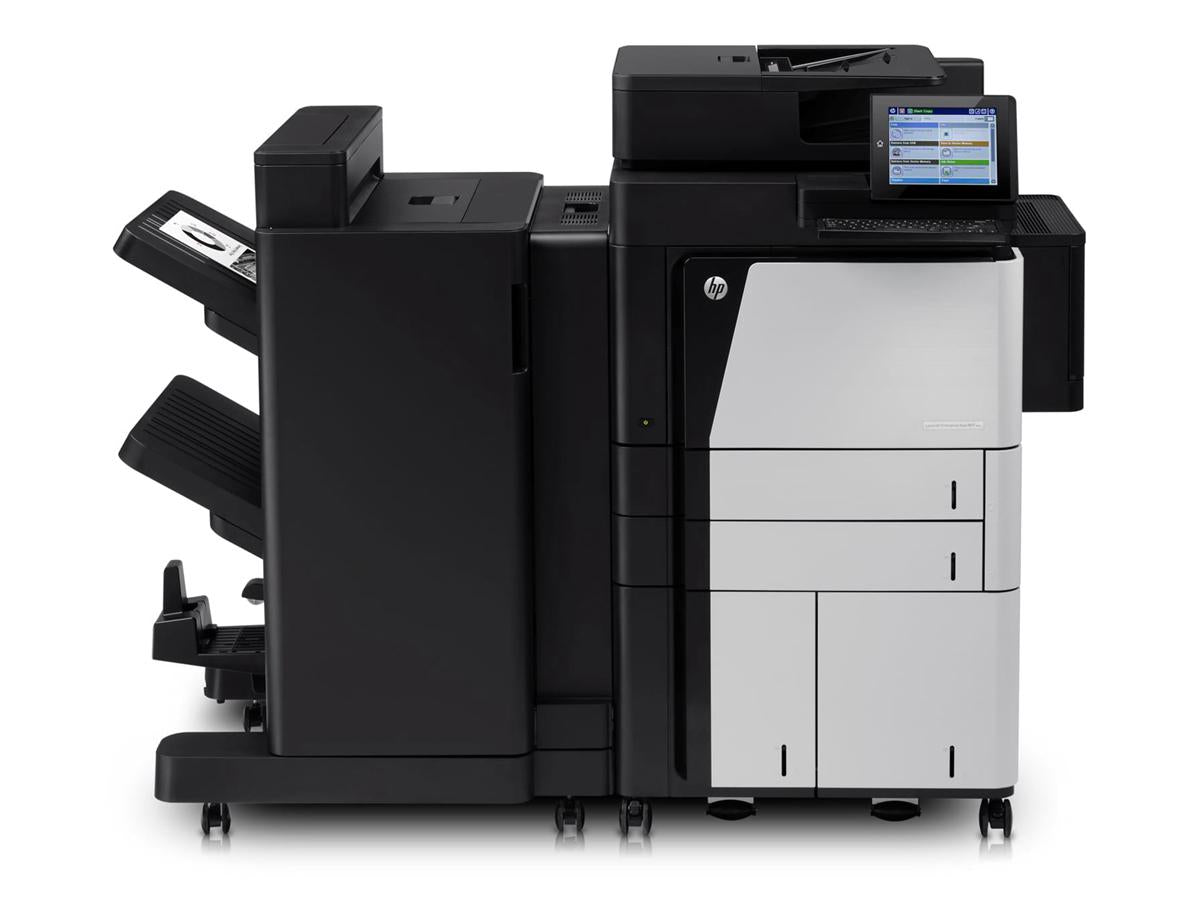 The HP LaserJet Enterprise flow M830z NFC/Wireless Direct Multifunction Printer 220V delivers high-speed, high-capacity output for demanding enterprise environments. Designed for secure, efficient monochrome printing, this multifunction device supports print, copy, scan, and fax functionality—all powered by fast laser technology.