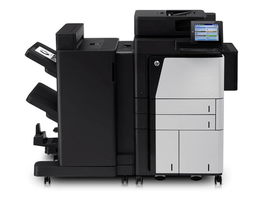 The HP LaserJet Enterprise flow M830z NFC/Wireless Direct Multifunction Printer 220V delivers high-speed, high-capacity output for demanding enterprise environments. Designed for secure, efficient monochrome printing, this multifunction device supports print, copy, scan, and fax functionality—all powered by fast laser technology.