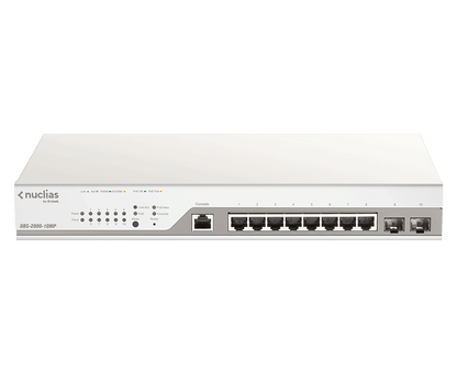 Commutateur PoE Gigabit 8 ports D-Link DBS-2000-10MP Nuclias, 130 W, SFP