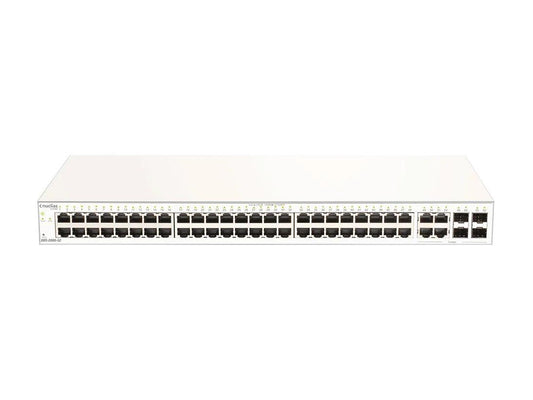 Nuclias Business Cloud 52 Port Gigabit Switch with 4 RJ45/SFP Combo Ports. Designed for high-performance enterprise environments, this D-Link switch delivers flexibility and centralized management via cloud connectivity. It supports robust port configurations, low power draw, and seamless integration with network infrastructures.