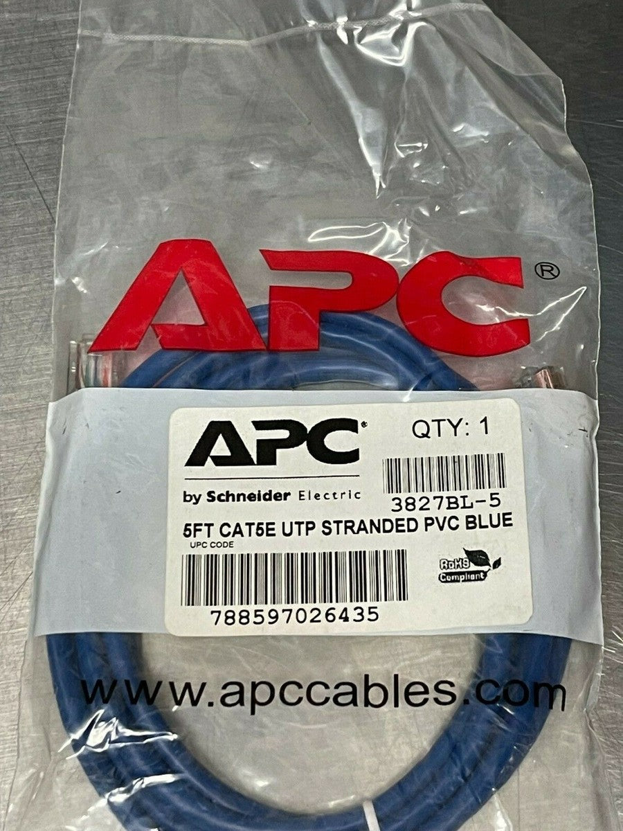 APC Data Distribution Cable, 5ft CAT5e UTP, Gray, RJ-45 (F)