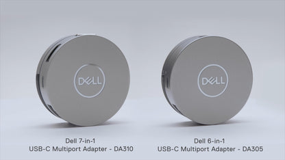 Adaptateur multiport Dell USB-C DA310, 7 en 1, 4K, USB-A, garantie 3 ans