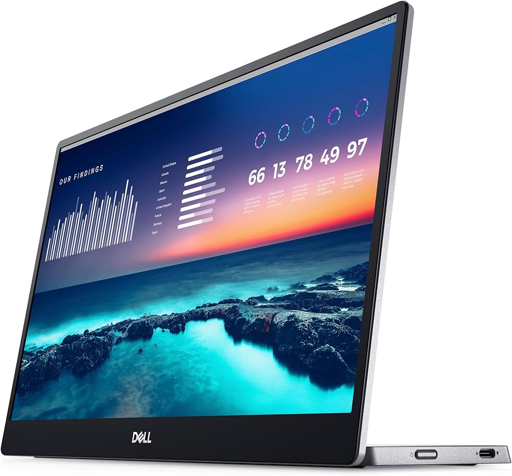 Écran portable Dell 14 P1424H, 14 pouces FHD IPS, USB-C, 300 nits